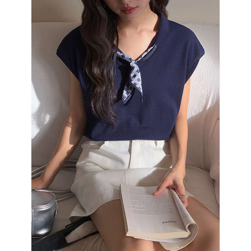 New Women's Top Pure Desire Style Bow Short Sleeve T-shirt Women's Summer New French Waist Reduction Short Top New Designer T-shirt