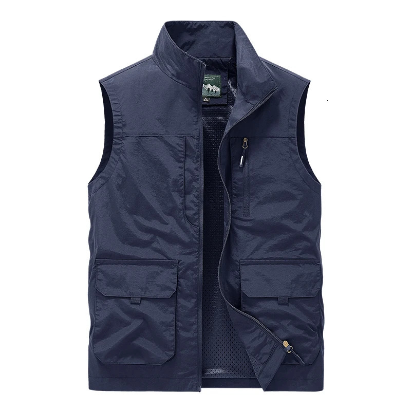 Outdoor Autumn Waistcoat Men Thin Waistcoat Spring Autumn Leisure Multi-pocket Waistcoat Sleeveless Coat Casual Daily Coat 250710