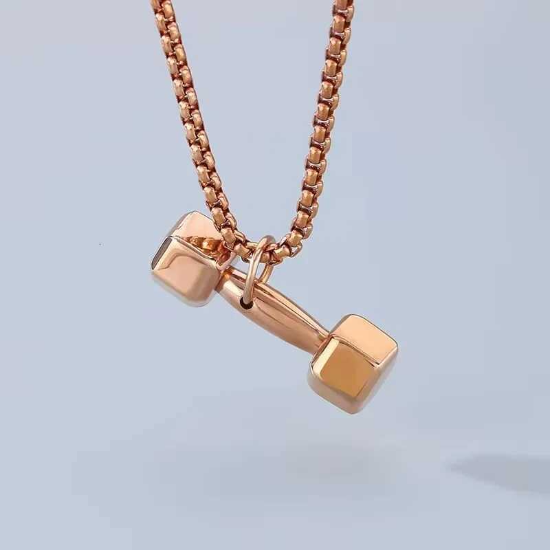 igh Quality Stainss Steel Men Necklace With Dumbbell Pendant Personality Men Fashion Jewelry W250712