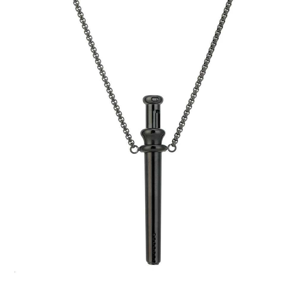 1pc Str Anxiety Reli Necklace 56mm ngth Stainss Steel Meditation Necklace Quit Smoking Anxiety Reli Necklace W250712
