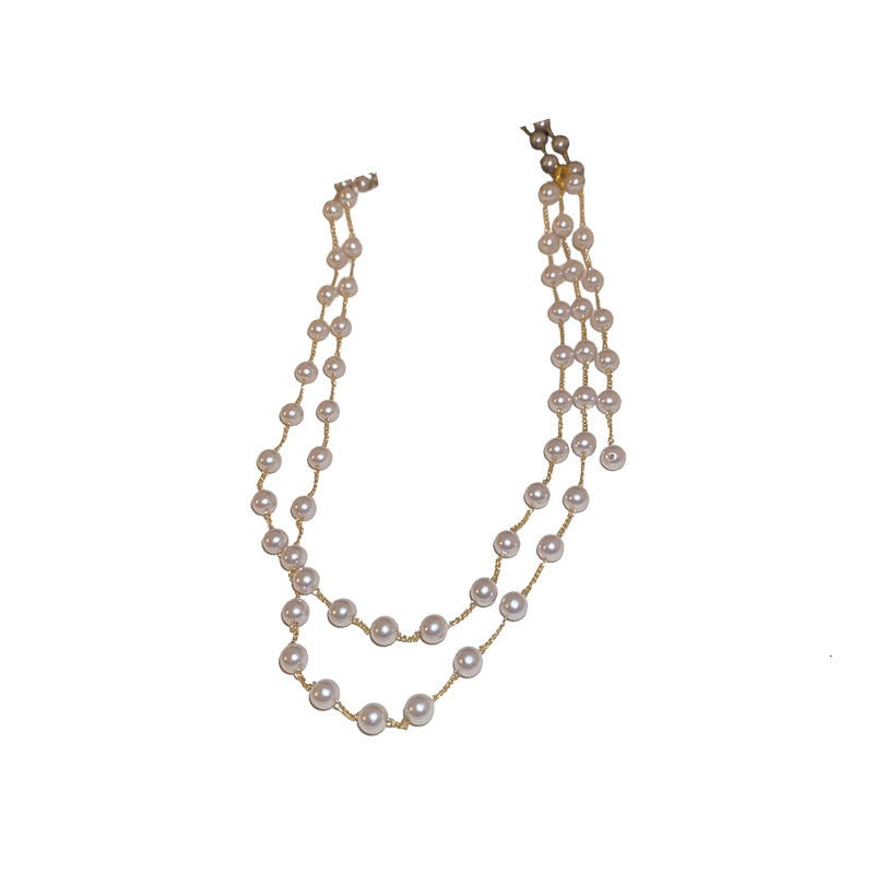 Luxury Jewelry Designer Jewelry Autumn Winter Korean Style Gentle Long Pearl Necklace Vintage Fashionable Elegant Sweater Chain Light Luxury High-end 