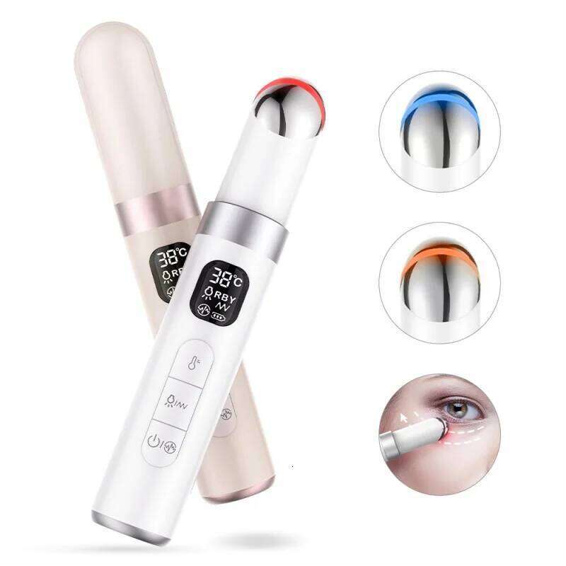 Eye Massage Beauty Device LED Skin Care Therapy Wand Light Therapeutic Vibration