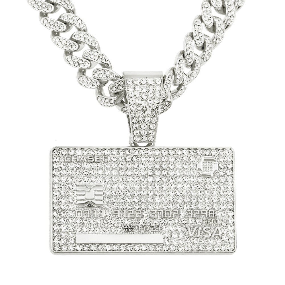 Luxury Jewelry Designer Jewelry European And American Hip-hop Full Diamond Dominant Pendant Necklace Men's Trendy Personality Street Style Chain 