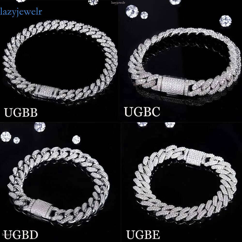 Ugb Hip Hop Men Jewelry Gra Certified Sterling Sier Iced Out Miami Vvs Moissanite Dia Cuban Link Chain Necklace