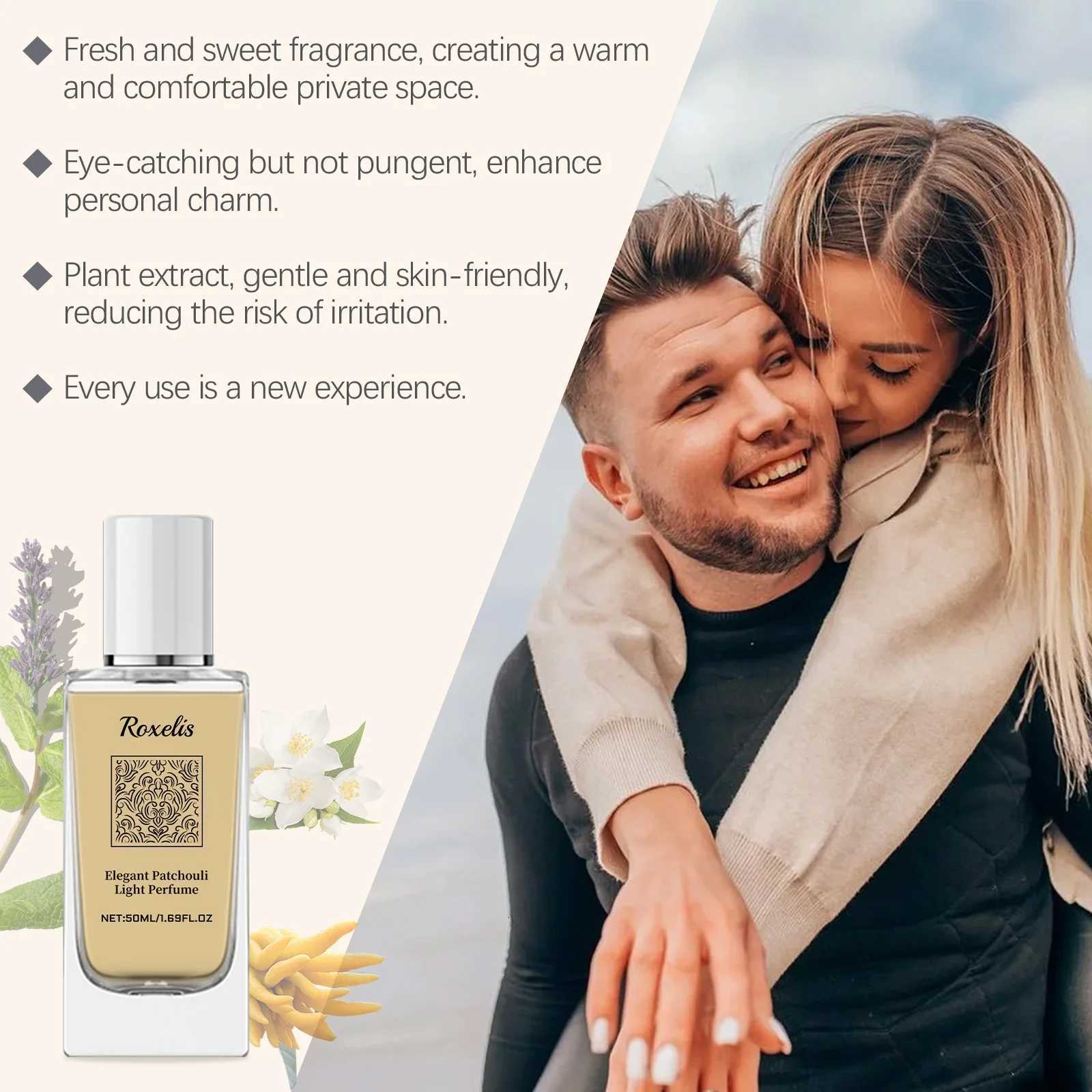 50ml Elegant Patchouli Perfume Light Fragrance Pheromone Release Charm Flirting Encourage Dating Glamorous Scent Perfume W250712