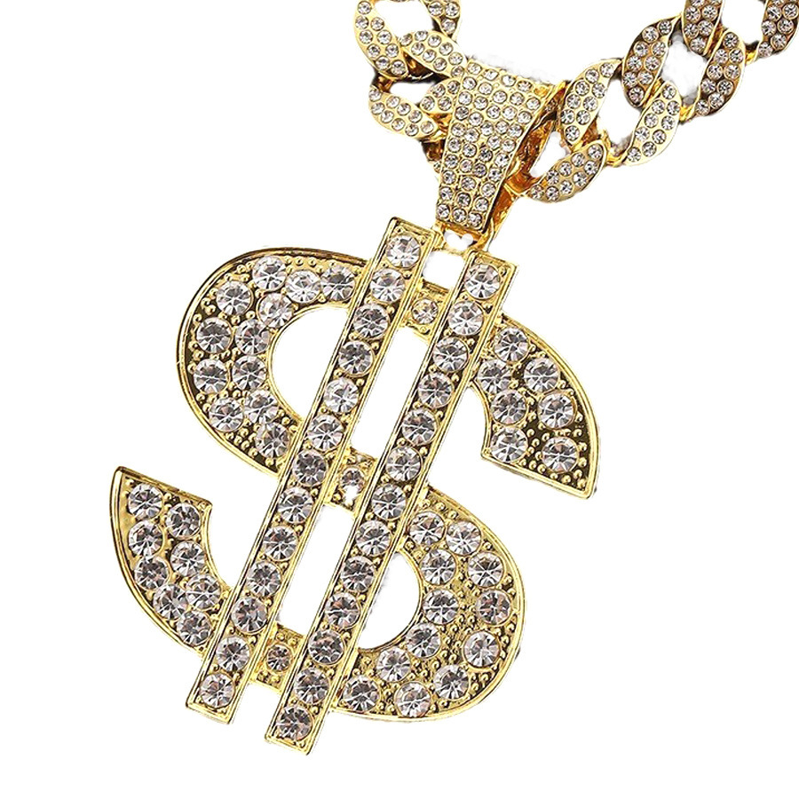 Luxury Jewelry Designer Jewelry Cross-border Hot Item European And American Men's Necklace 18k Full Diamond Chain Hip Hop Trendy Jewelry Wholesal