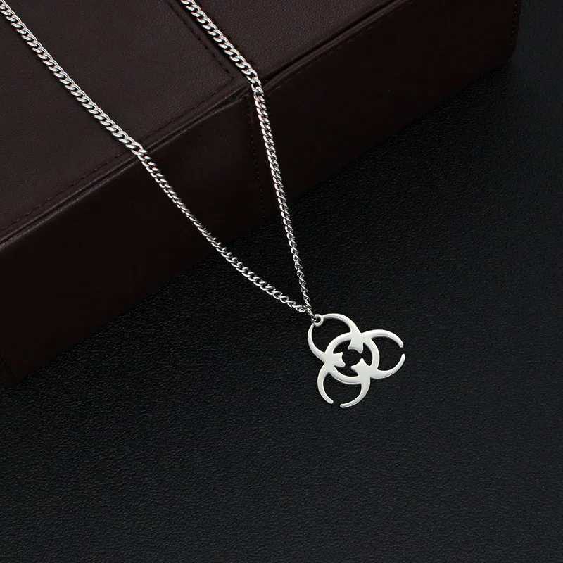 Attention! Radiation Pendants Necklace Stainless Steel Chains Physics Scientist Movie Jewelry Gift for Friends W250712