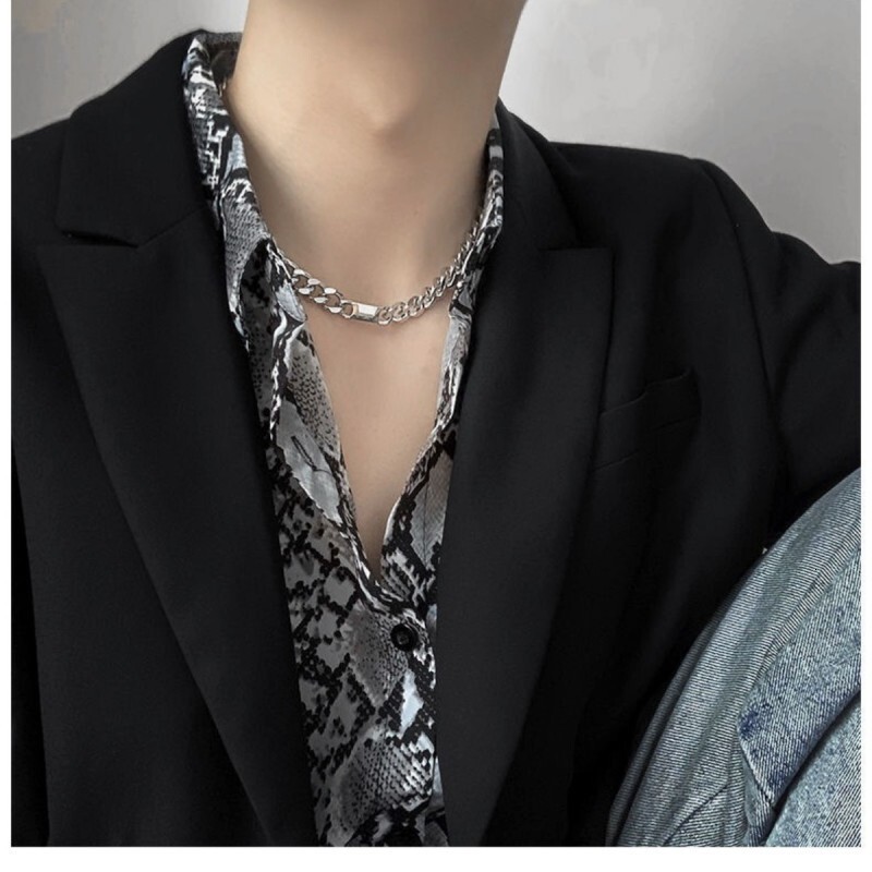 Luxury Jewelry Designer Jewelry European And American Style Simple Trendy Unisex Necklace Men Women Smooth Titanium Steel Clavicle Chain Personality