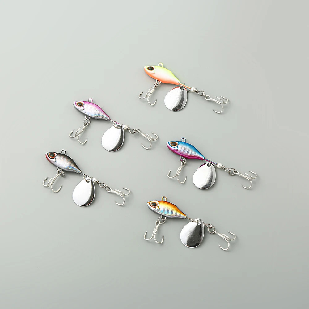 71014g Long S Rotating VIB vibration Bait Spinner Tail Spoon Fish Lure Jig Tractor Fishing Hard Baits Tackle Pesca 250708