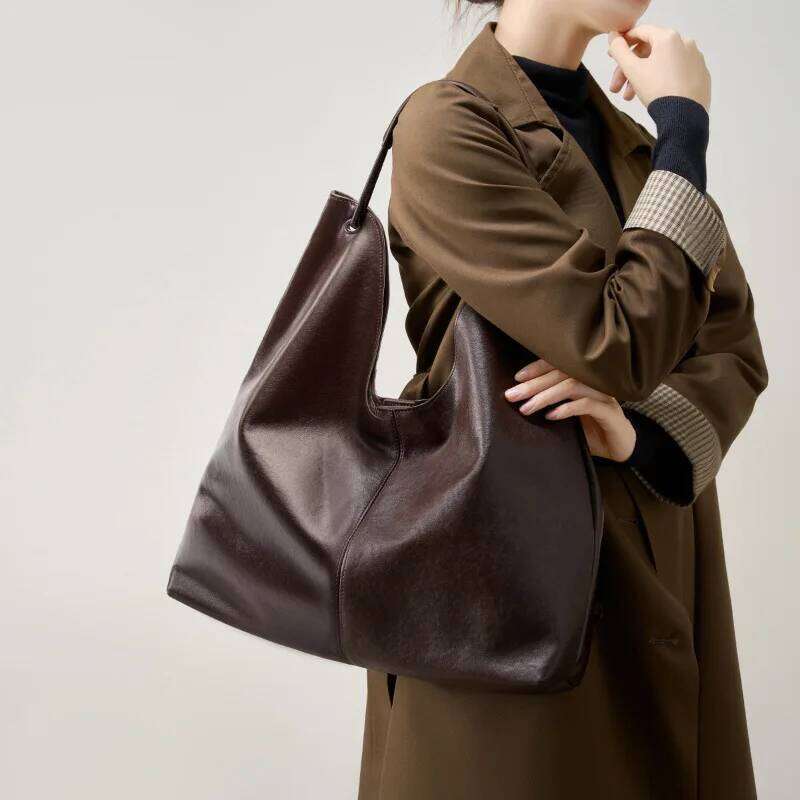 2025 New Style Quality Cow Leather Women's Handbag, Large-Capacity Tote For Lady, Versatile Underarm Shoulder Commuter Bag