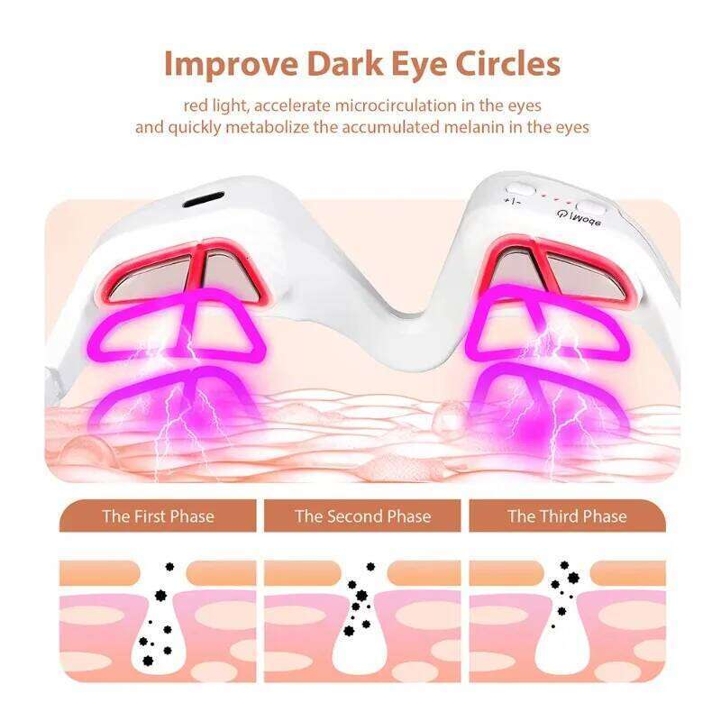 Rechargeable Microcurrent Massager For Dark Circles Anti-Aging Lightweight Electric Eye Care Glasses Brightening