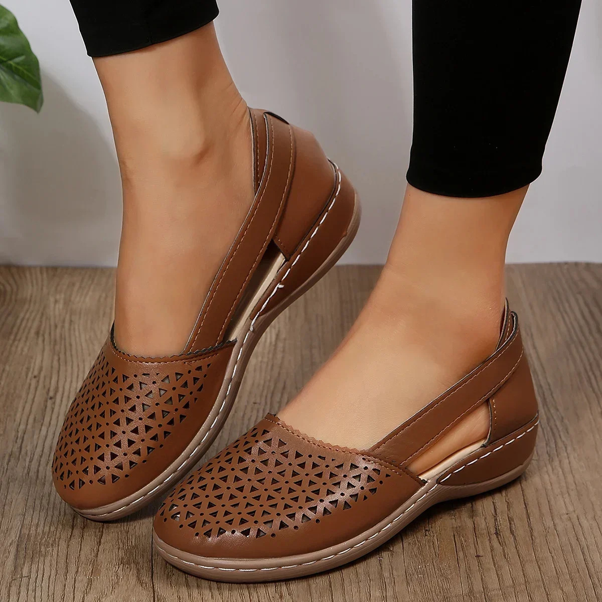 Women Wedges Sandals Hollow Out Vintage Woman Shoes Slip on Casual Sewing Ladies Sandal Female Summer Zapatos Muje 250707
