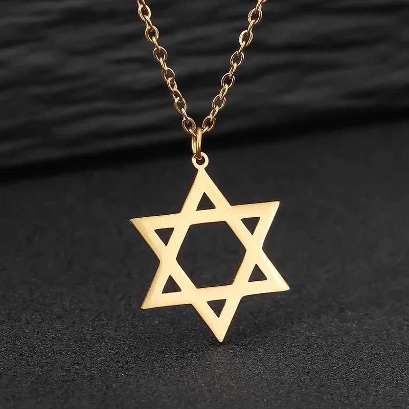 Trendy Star of David Pendant Necklace for Wen Stainss Steel Je Symbols Necklace Mens Religious Amut Jewelry Gifts W250712