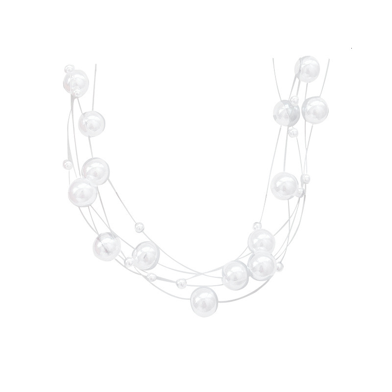Luxury Jewelry Designer Jewelry Light Luxury Niche Starry Sky Multi-layer Stacked Pearl Necklace For Women French Style High-end Feel Internet Celebri