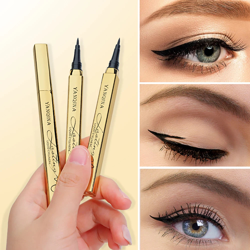 Small gold bar quick-drying eyeliner naturally smooth waterproof sweat-proof non-smudge liquid eyeliner 250704