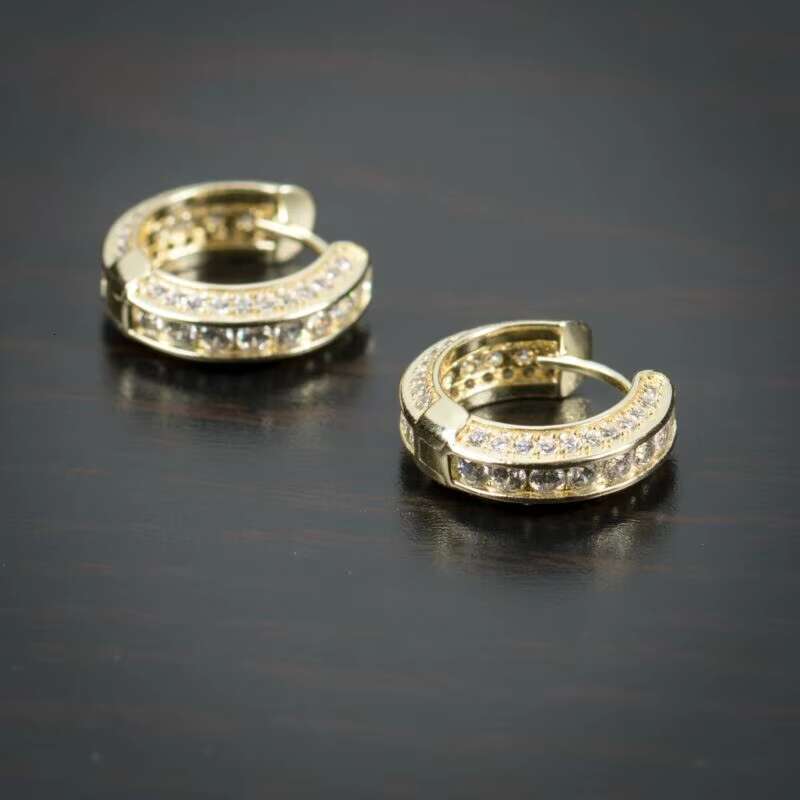 Trendy Boys Ear Hoops Mens Earring Jewelry Personality Hip Hop Luxury Fashion Male Earring Plated Silver Men Earings