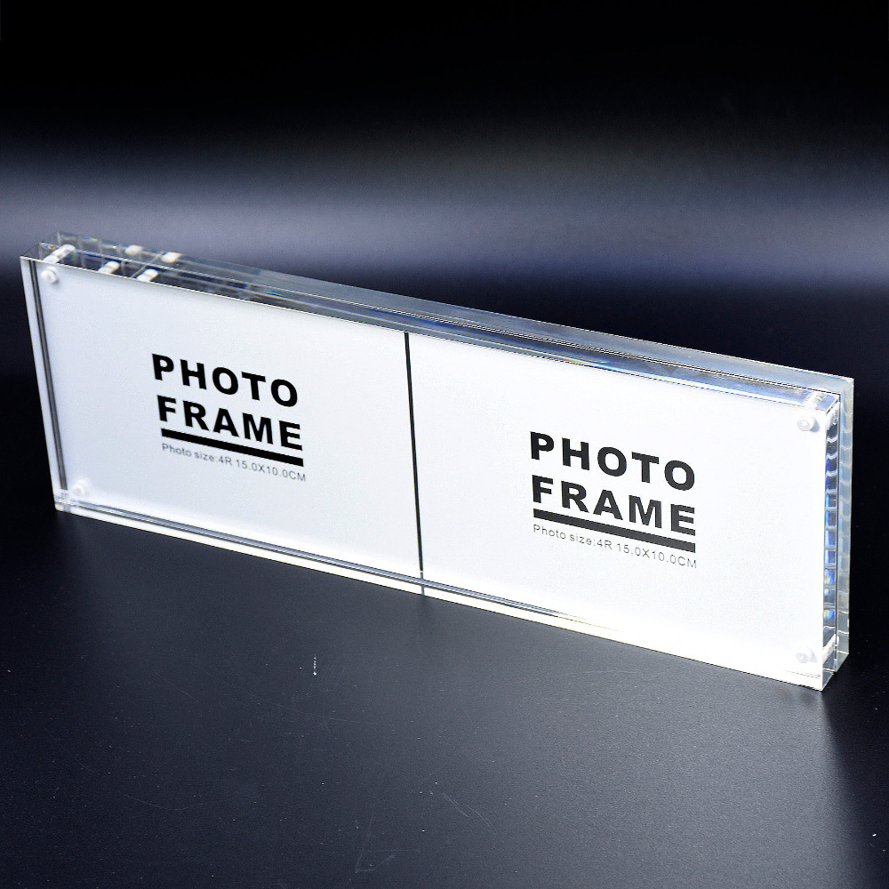 Yakri Clear Acrylic Perspex Sandwich Picture Frame with , 4x10 in, PF003-1 H260306