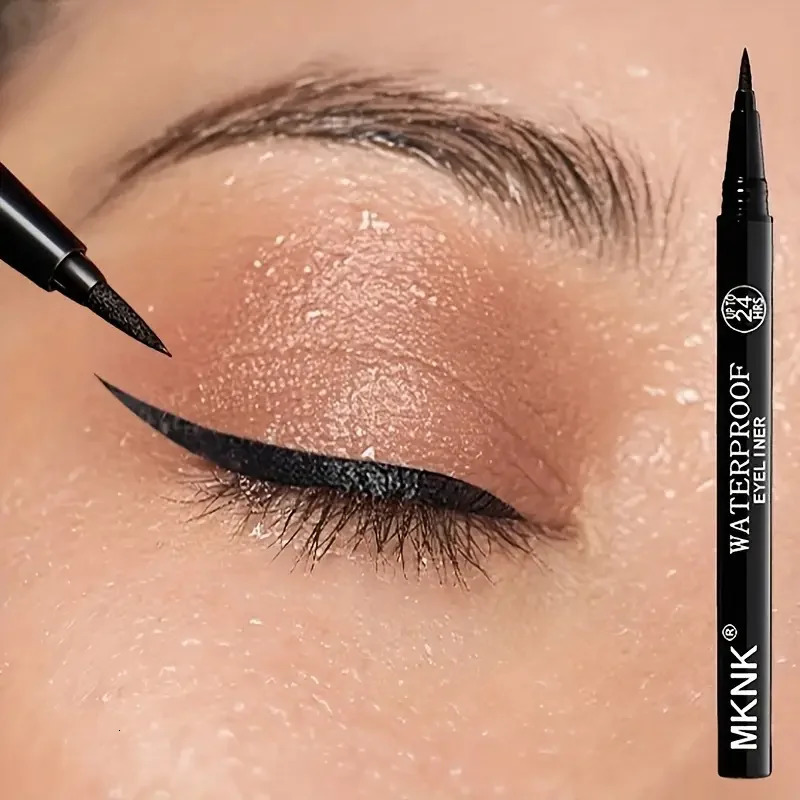 3pcs Luxe Beauty Waterproof Liquid Eyeliner Set Long-Lasting Black Eyeliner Pens Easy Glide Precision Tip Sweat-Resistant 250704