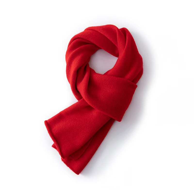 K1331 Pure wool scarf thick knitted wool neckband parent-child/couple winter warm versatile simple