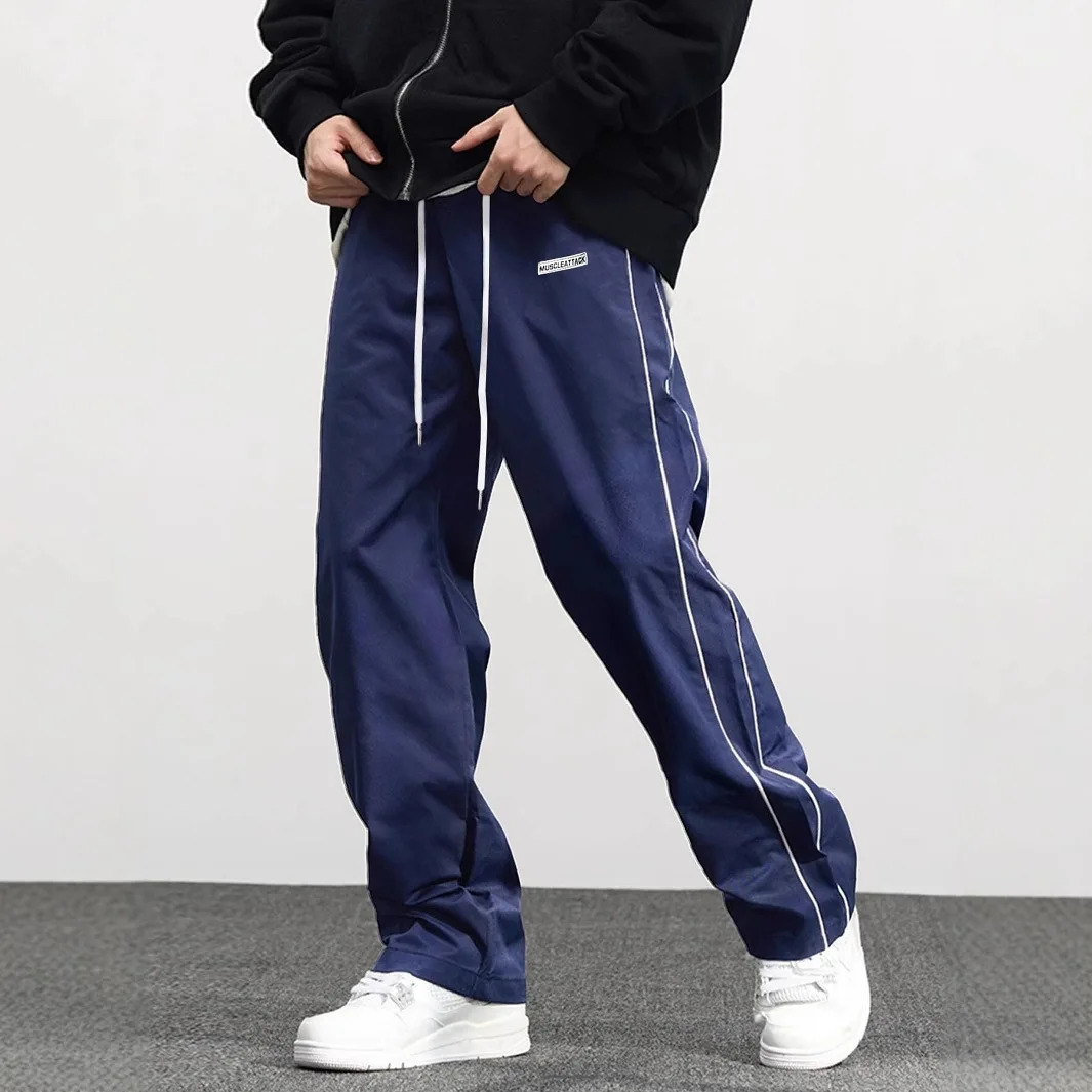 mens woven pants Urban Mens Style Mens Sport and Casual Pants Suitable for sports and fitness 250708