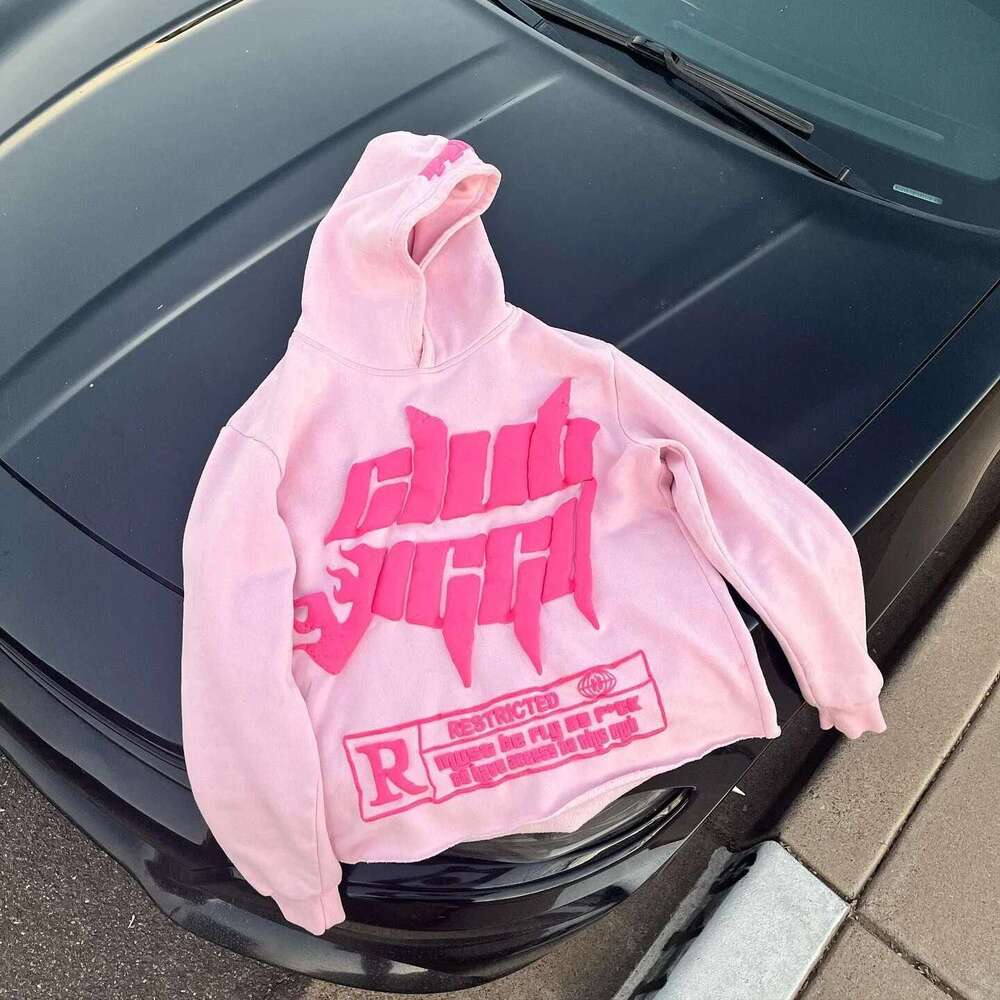 Y2K Hip Hop Letter Graphic Print Oversized Sweatshirt Mens Womens New Fashion Gothic Pullover Hoodie Clothes