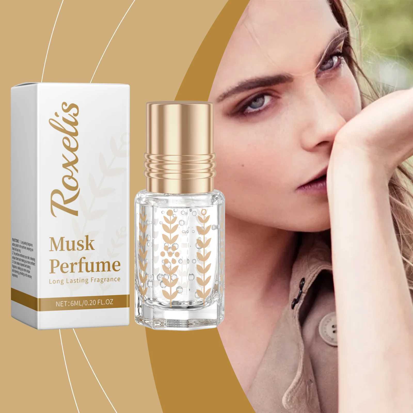 Roxelis Musk Perfume Natural Fresh Lasting Formula Elegant Floral Charming Light Fragrance Daily Ball Bearing Portable Perfume W250714