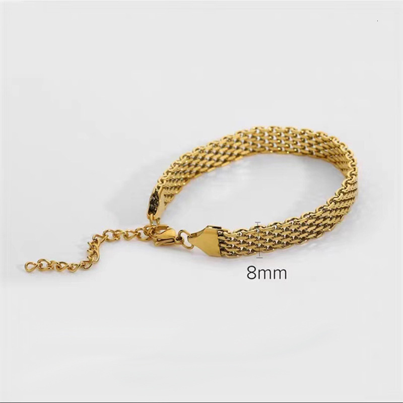 Luxury Jewelry Designer Jewelry Fashion Jewelry Thick Tennis Braided Vintage Fashion Necklace Titanium Steel Chain 18k Gold Plated Unique Wide Deforme