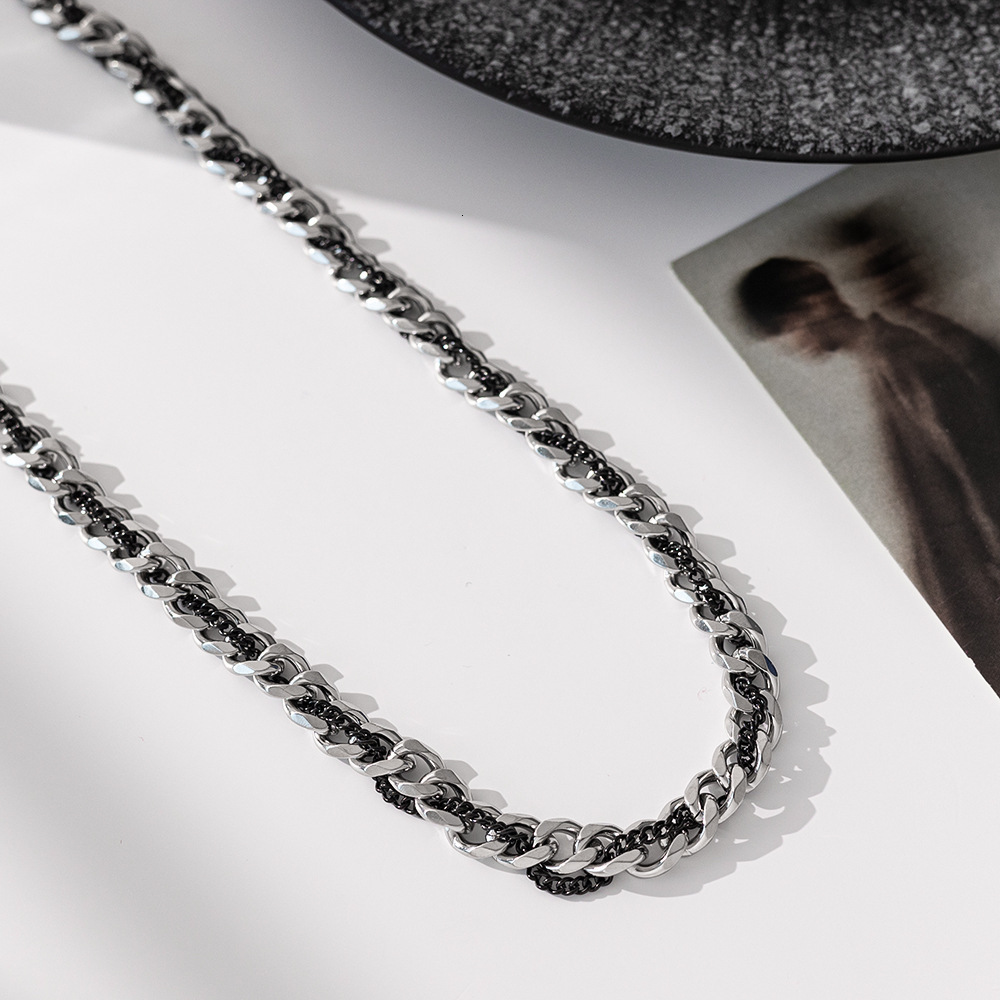 Luxury Jewelry Designer Jewelry Japanese And Korean High Street Simple Hip Hop Necklace INS Unisex Niche Design Street Hip Hop Titanium Steel Collarbo