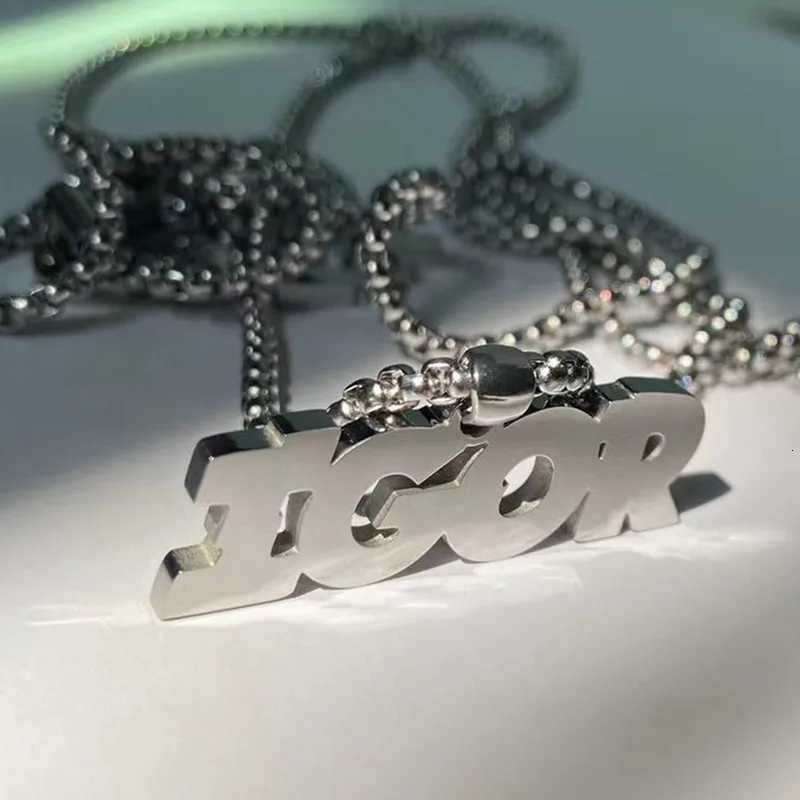 Titanium Steel Lettered Pendant Necklace Hip Hop Niche Necklace Sweater Chain Hoodie Accessories Glamor Jewelry for Men / Women W250712