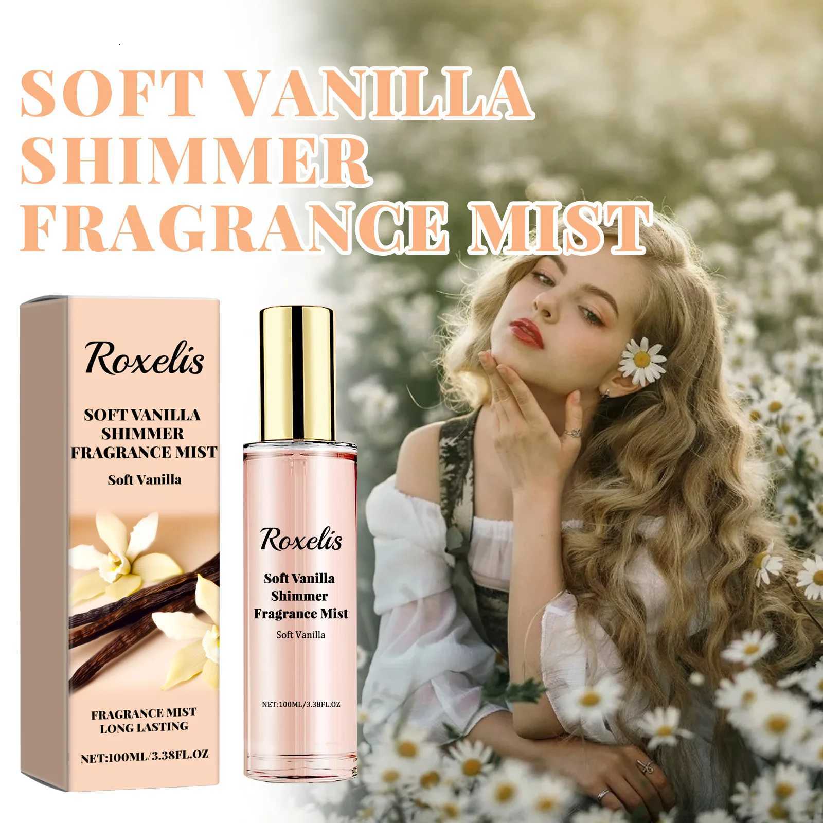 100ml Soft Vanilla Glitter Perfume Spray Floral Seduction Fragrance Mist Freshing Lasting Glamor Daily Dating Perfume W250712