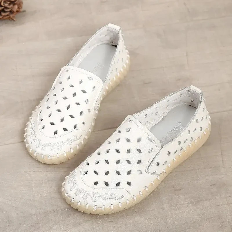 2024 Fashion Cow Leather Loafers Ladies Moccasins Women Summer Flats Casual Leisuer Daily Oxford Shoes Woman Flats 250707