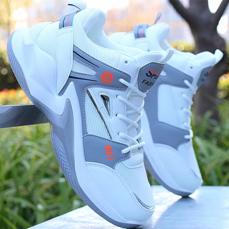 New High-top Basketball Shoes Men Outdoor Sneakers Men Wear Resistant Air Cushioning Baseball Shoes Male Breathable Sport Shoes