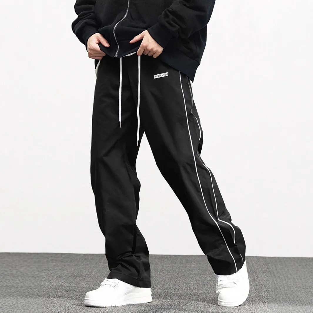 mens woven pants Urban Mens Style Mens Sport and Casual Pants Suitable for sports and fitness 250708
