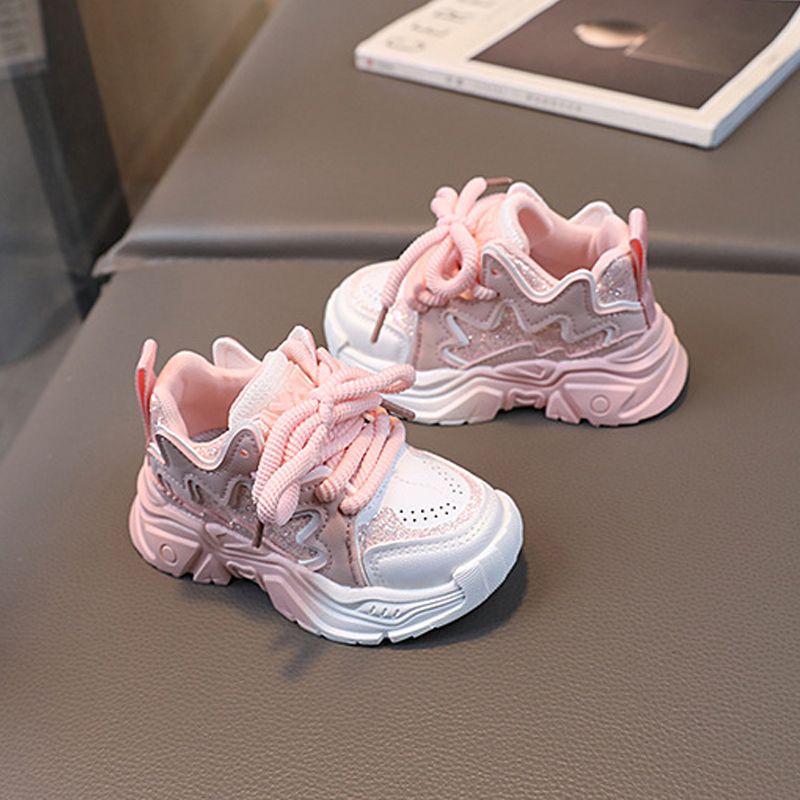 Baby Toddler Shoes for Girl PU Leather Kid Casual Sneakers Non-slip Purple Color Children Girls New Sport Shoes Non-slip Running Trainers Shoes Sizes 