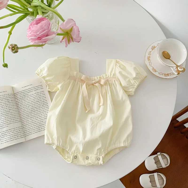 Baby Clothing Summer Newborn Clothing Floral Romper Tgie Jumpsuits Short Sleeve Sunsuits 0-2Y Infant Rompers Z250712