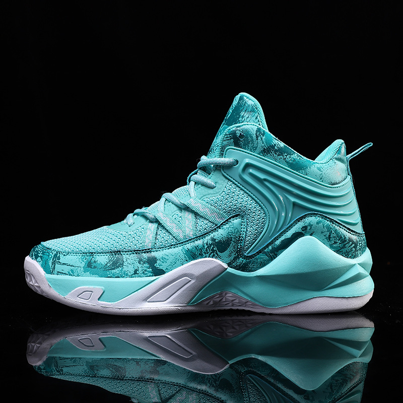 2024 Spring New Men's Shoes Colorful High Top Breathable Men's Casual Sports Shoes Trendy and Versatile Basketball Shoes