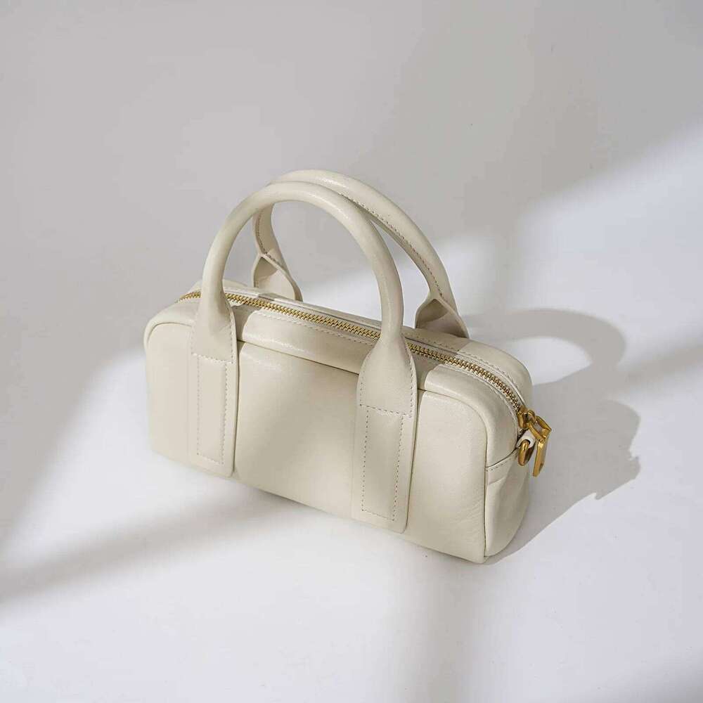 2025 New Genuine Leather Small Square Niche Top Layer Cowhide Commuter Shoulder Crossbody Bag High-End For Women's Handbag