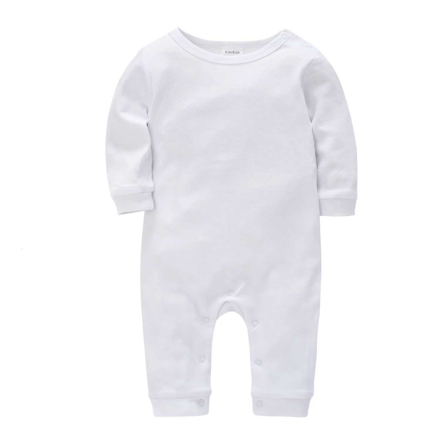 1/2 PCS/LOT Newborn Baby Sleepwear Solid Cotton Unisex Infant Boys Rompers White Black Toddler Girls Overalls Baby Clothes Z250712
