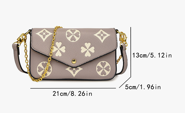 Free Shipping Designer Bag Trendy Printed Handbag Luxury Bag 2025 Winter New Women's Bag Versatile Crossbody Bag High-end Fashion Small Square Ba