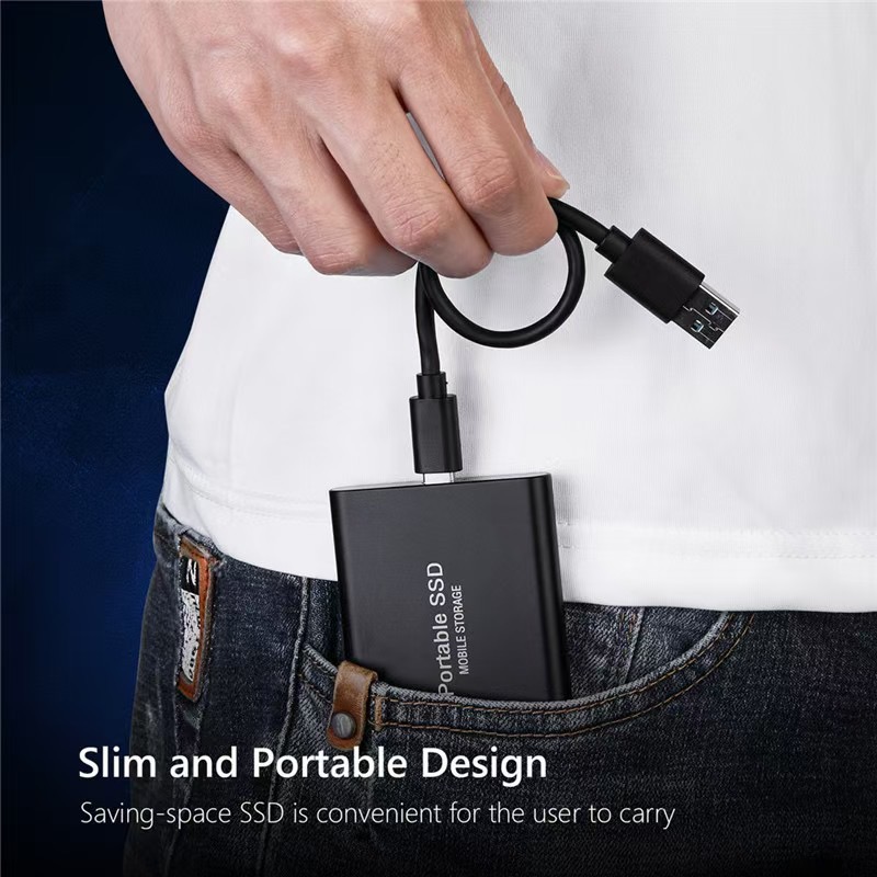 Portable SSD 1TB Original Hard Disk USB3.1 High Speed Hard Drive Type-C Solid Disk 2TB 4TB External ssd for Phone/Loptop/Mac/PC