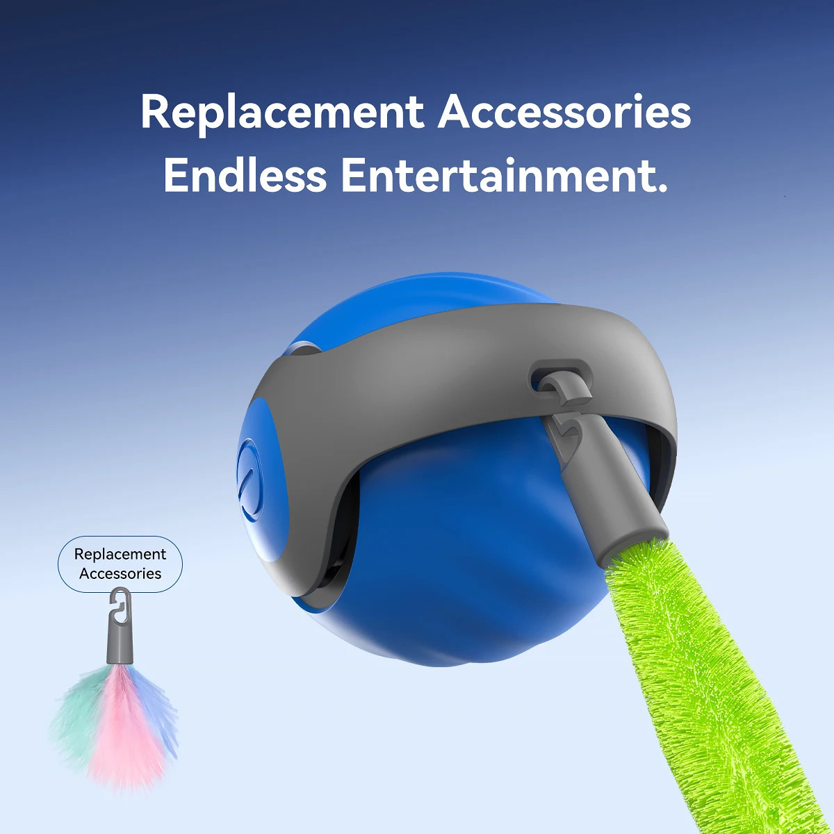 Intelligent Speedy Tail 2.0 Automatic Moving Cat Toy Ball with Tail Smart Interactive Cat Toy Ball Two Speed Adjustment 250708