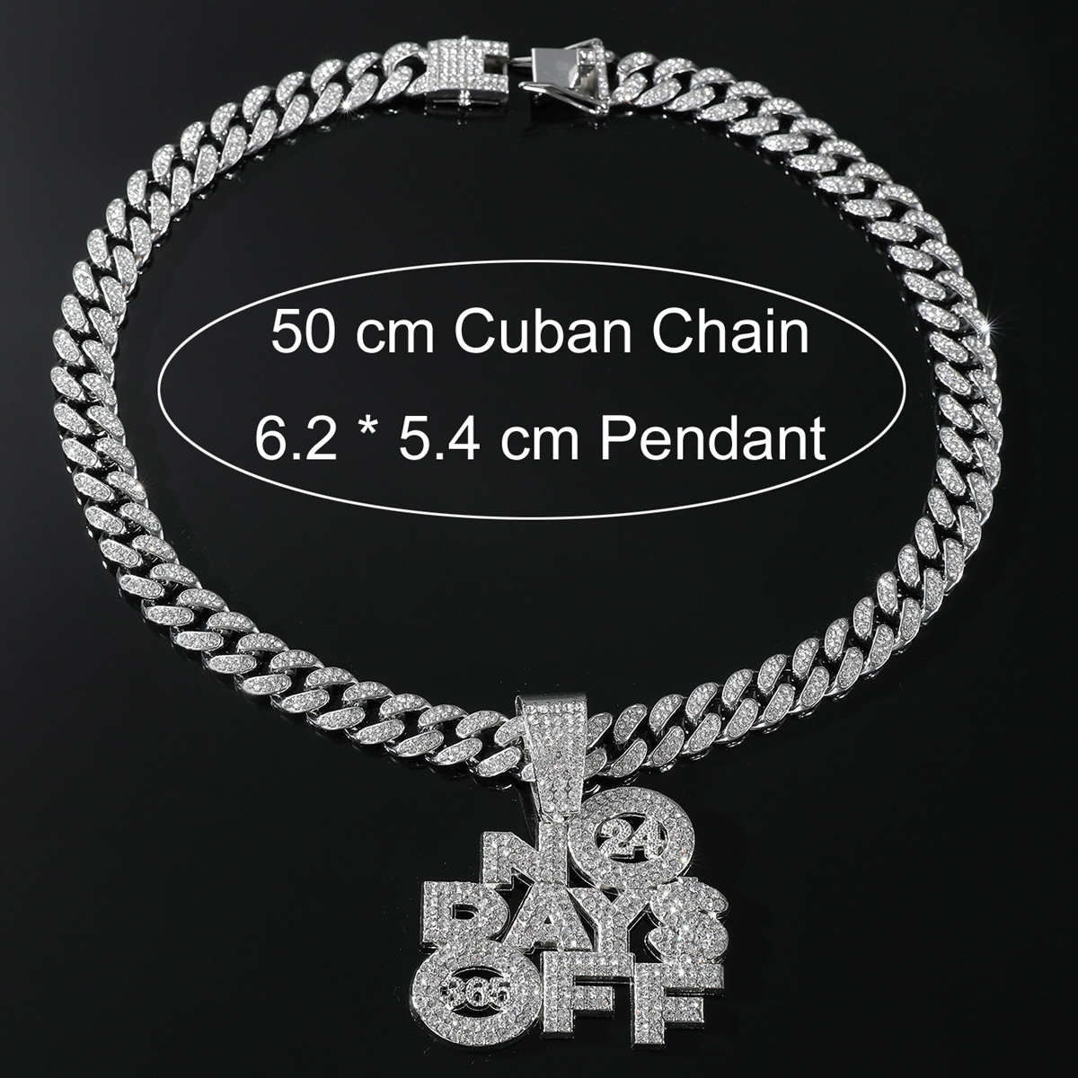 Luxury Jewelry Designer Jewelry European And American Style Exaggerated Full Diamond Letter Pendant Necklace Jewelry Trendy Men's Chain Clavicle 