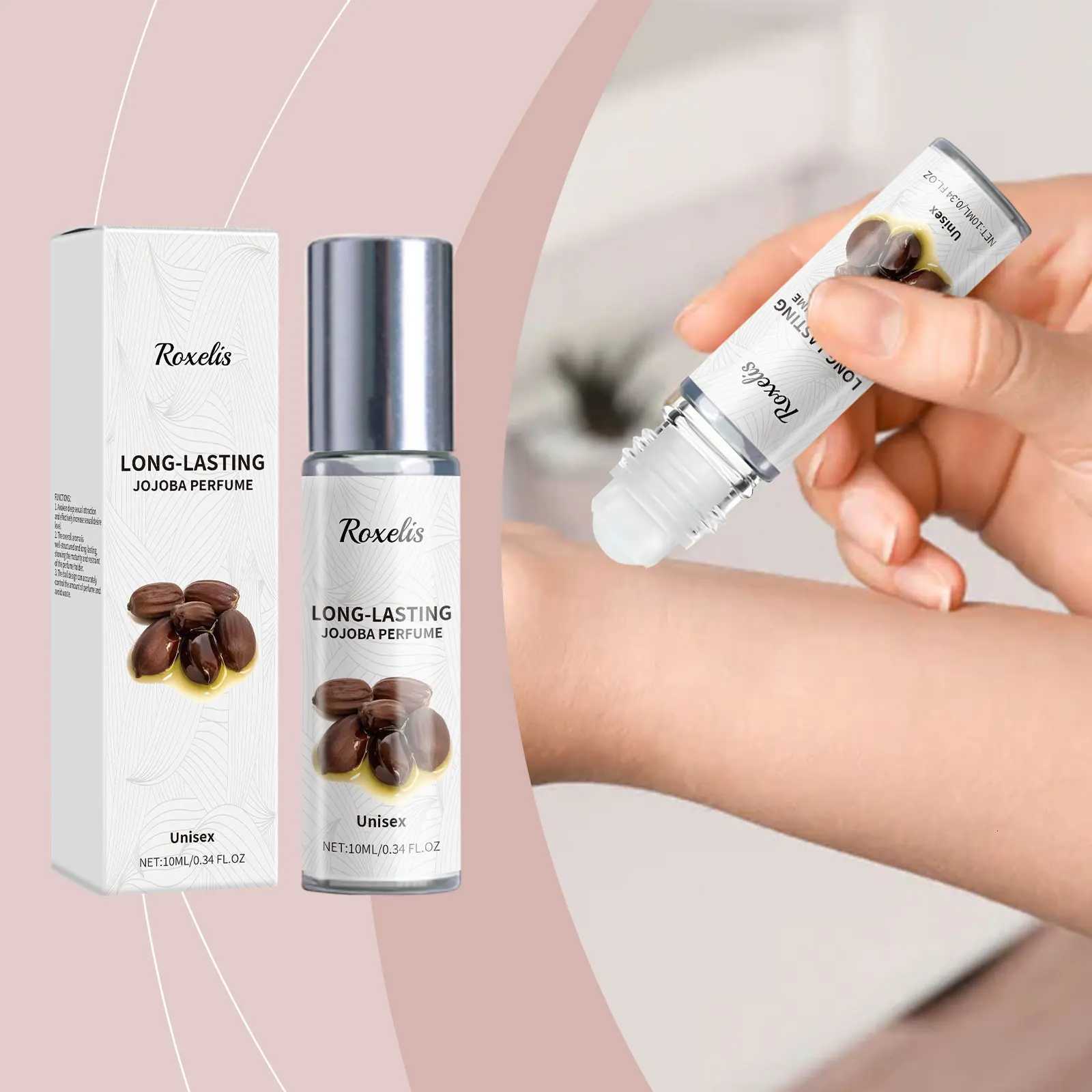 Roxelis Jojoba Perfume Oil Jojoba Seed Oil Perfume Rolling Ball Cologne Last Fragrance Fresh Fragrance Elegant Natural Perfume W250712