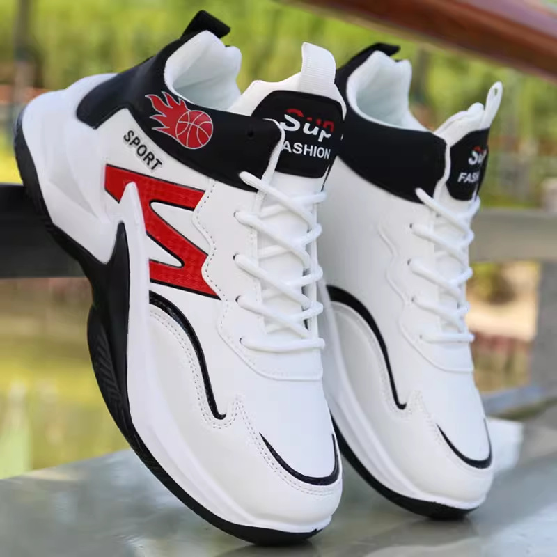 New High-top Basketball Shoes Men Outdoor Sneakers Men Wear Resistant Air Cushioning Baseball Shoes Male Breathable Sport Shoes