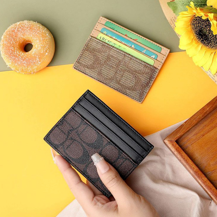 Card Bag For Women Compact And Ultra-thin Card Holder Exquisite Credit Card Bag High-end Business Card Bag Mini ID Bag Minimalist New Credit Bank Card Holder free ship