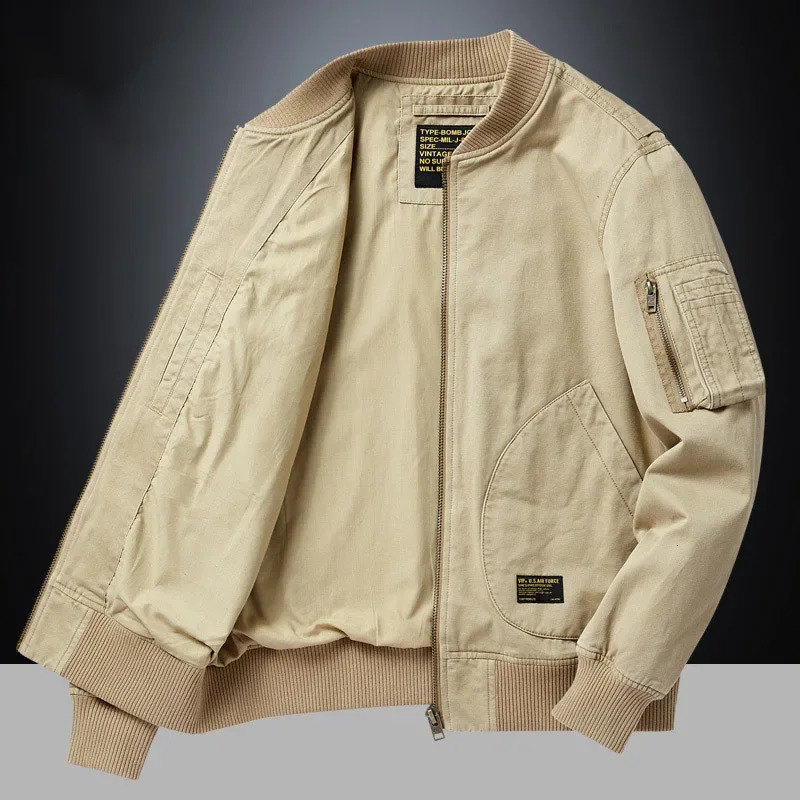 Vintage Trendy Loose Fit Bomber Jacket For Men Women Casual Cotton Coat Spring Autumn Winter Thin Baseball 250707