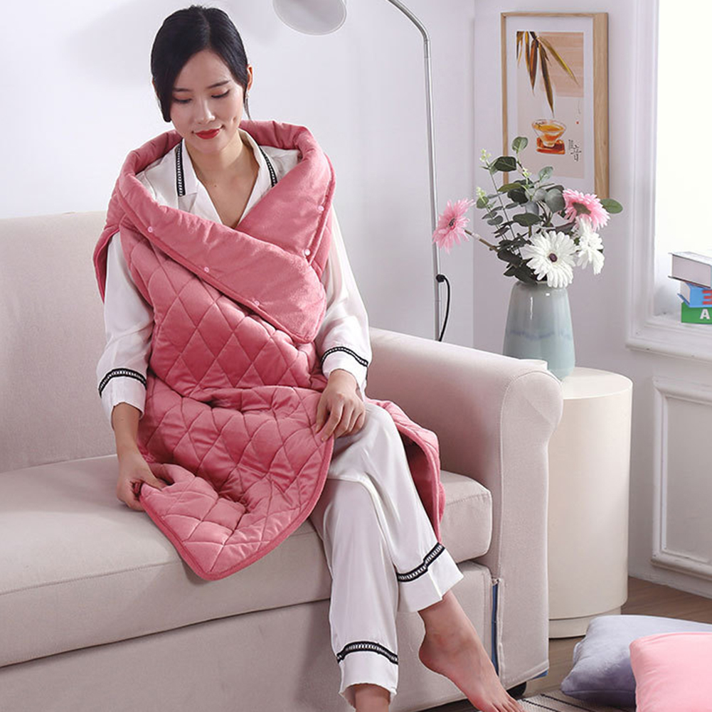 USB Camping Electric Heated Blanket Outdoor Travel Rechargeable Heated Heat Shawl Mat Indoor Throw Warmer Blanket Cushion office nap plush warm heatin