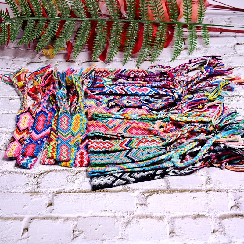 20 Pieces Random Color Friendship Bracelet for Women Fashion Handmade Macrame Braided Pulseras Femme Drop 250712