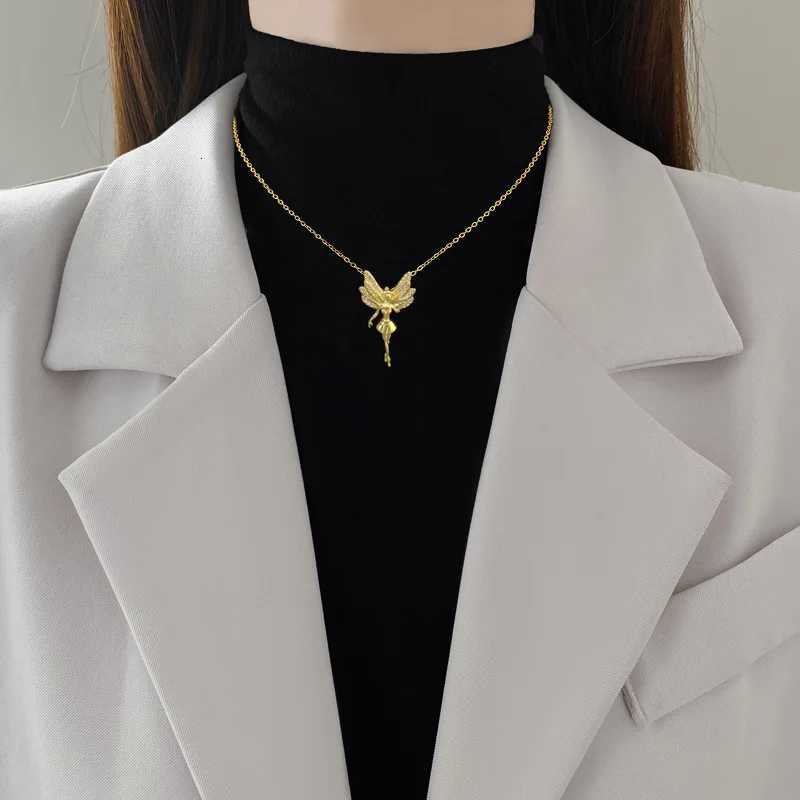 Fashion Romantic Fairy Pendant Necklaces for Women Girls Stainless Steel Jewelry Accessories Gifts for Lovers W250712
