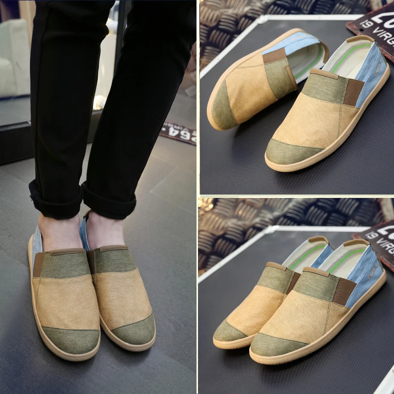 Fishermans Shoes Fashion Flat Canvas Sneakers Slip On Mens Espadrilles Walking Casual Shoes For Men Loafers Summer 250708